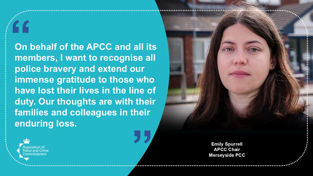 Association of Police and Crime Commissioners (@assocpccs) on Twitter photo APCC Chair <a href="/emilyspurrell/">Emily Spurrell</a> has paid tribute to those who have given their lives in the line of duty to mark National Police Memorial Day.
➡️apccs.police.uk APCC Chair <a href="/emilyspurrell/">Emily Spurrell</a> has paid tribute to those who have given their lives in the line of duty to mark National Police Memorial Day.
➡️apccs.police.uk