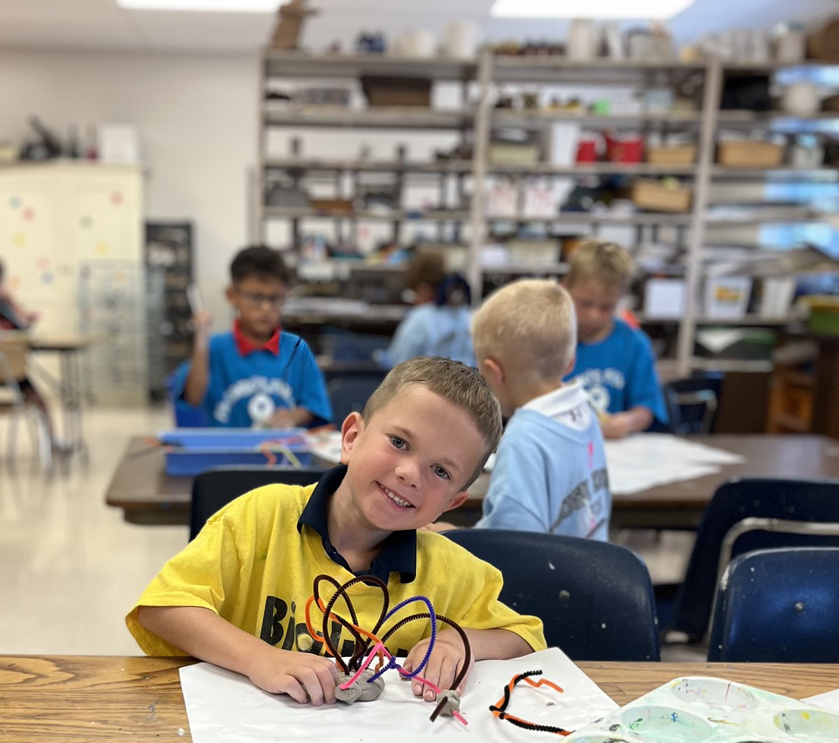 Creating Sculptures with my Kinder's <a href="/NorfolkCatholic/">Norfolk Catholic School</a> 
#ItStartsWithArt  🎨