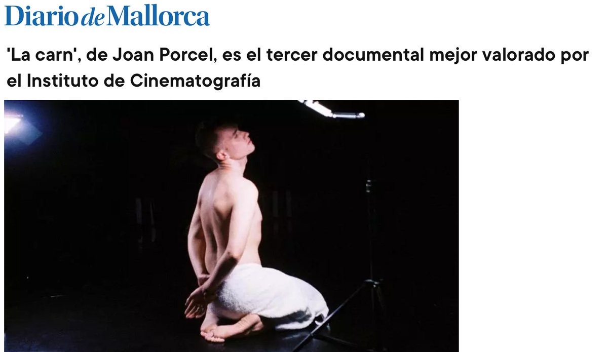 JaumeRV's tweet photo. Entre los muchos proyectos de gente a la que admiro que han obtenido las últimas ayudas de @CineICAA me alegro especialmente por La Carn

Nueva obra de @joanporcel  (Samantha Hudson) 

Basada en una brutal creación teatral de @lluisgarauu (vista en medio mundo y despreciada en Barcelona). 

https://t.co/jNV4oAqUuw