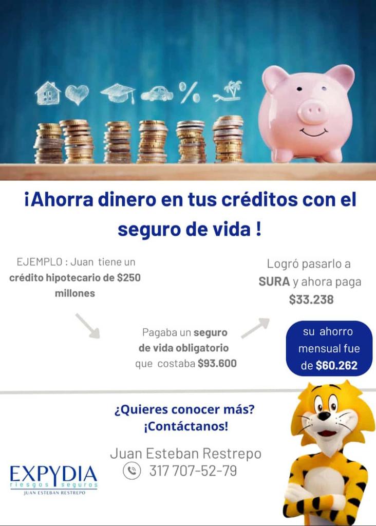 ExpydiaSeguros's tweet photo. Plan Crédito Protegido
#expydia #sura #plancreditoprotegido #ahorro https://t.co/nkeMnlIxv9