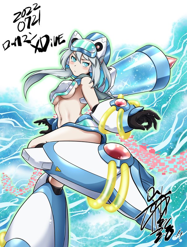 ゼロ(ロックマン) 「ロックマンXDiVEのオンライン版が終わって1周年なん?え?まだ1年?もう1年?」|岩本佳浩のイラスト