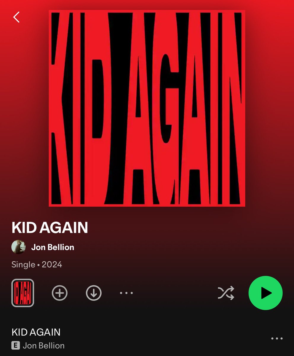 ACEBLVZER's tweet photo. “I am a KID AGAIN…..I can do anything!”
So excited that after 6 long years, my favorite artist @jonbellion is finally back with a brand new single! 🔥
This will be on repeat all weekend! 🎶
#KidAgain https://t.co/49M4Kc9zM9