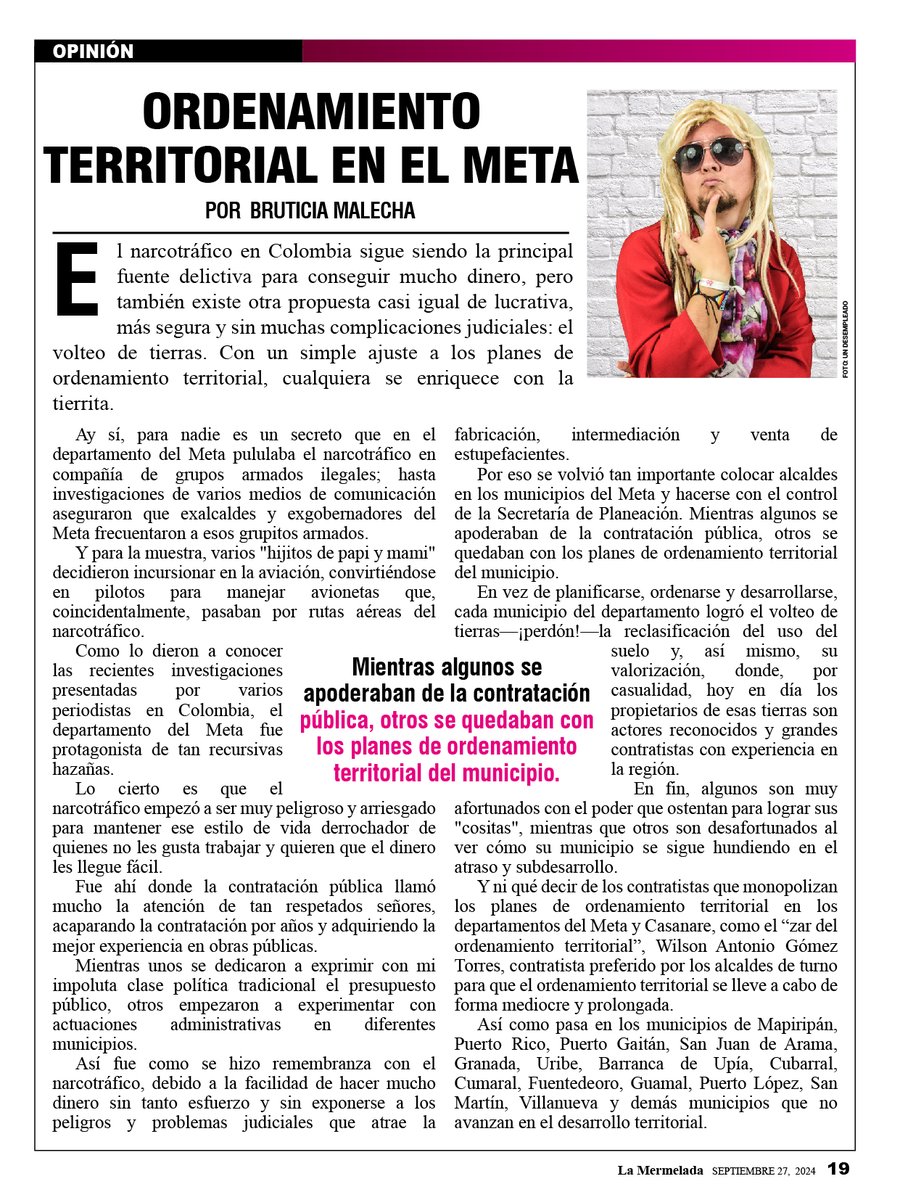 lamermeladanoti's tweet photo. ¡Holi! Te invito a leer nuestra última editorial
𝐎𝐫𝐝𝐞𝐧𝐚𝐦𝐢𝐞𝐧𝐭𝐨 𝐭𝐞𝐫𝐫𝐢𝐭𝐨𝐫𝐢𝐚𝐥 𝐞𝐧 𝐞𝐥 𝐌𝐞𝐭𝐚
Leer completo: https://t.co/kCXBsTih1v
#Narcotráfico #ContrataciónPública #VolteoDeTierras #POT #EOT #PBOT #SueloUrbano #SueloRural #Planeación #Desarrollo https://t.co/VvoNypeLw5