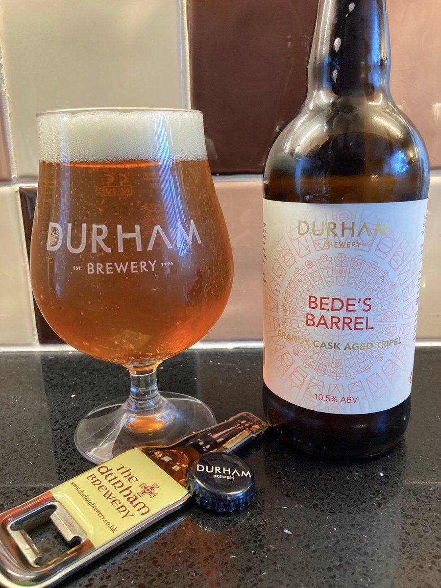 <a href="/BrewDog/">BrewDog</a> The Durham Brewery - Bede’s Barrel Brandy BA

This is delicious, it feels lighter than a 10% beer. Fabulous aroma &amp; taste of marmalade, candied fruits, oranges and lemons. Full, velvety mouth feel with a little kick from the brandy at the end. 

<a href="/durhambrewery/">The Durham Brewery</a> <a href="/Durhambreweryel/">elly bell</a>