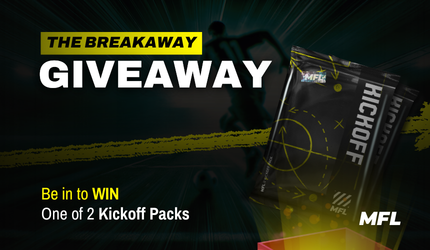 playMFL's tweet photo. Let's kick off The Breakaway celebrations with a little #GIVEAWAY 🎁 before the dust of the Wheel  🎡 🍀

Snag a Kickoff Pack while the Transfer Window is open 👀

♻️ Repost &amp; ❤️
💬 Reply with your MFL username

Winners announced Monday. Good luck! https://t.co/YJMTCDC7ua