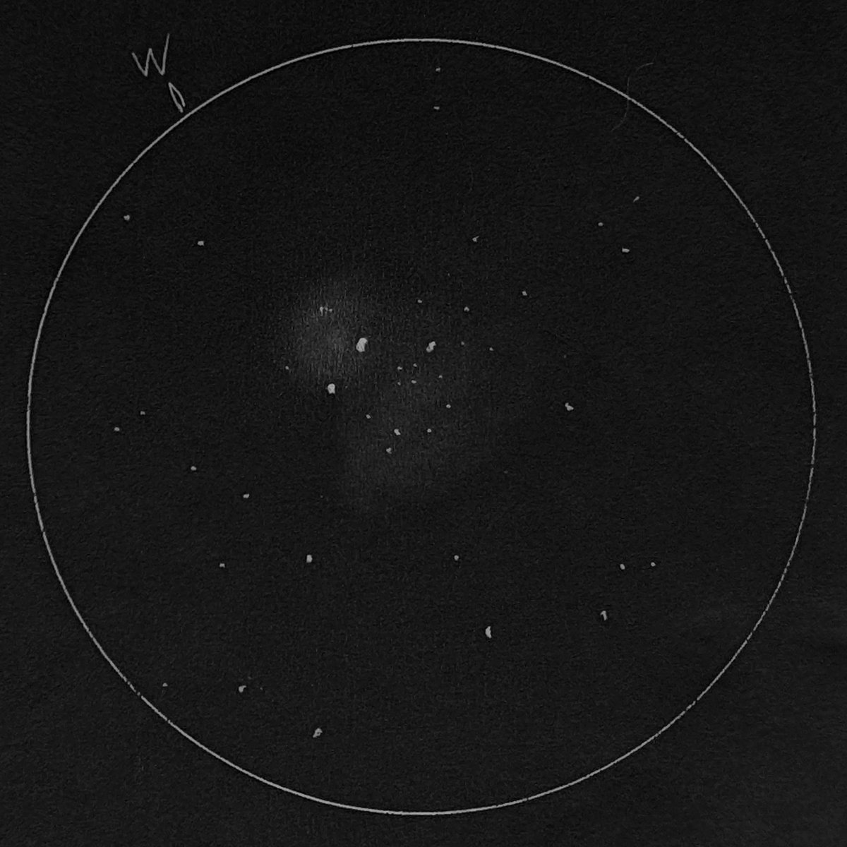 Just a couple of astronomical sketches from last night's observing session. Messier 6 - The Butterfly Cluster, and Messier 8 - The Lagoon Nebula (as I chased it behind trees 😄)