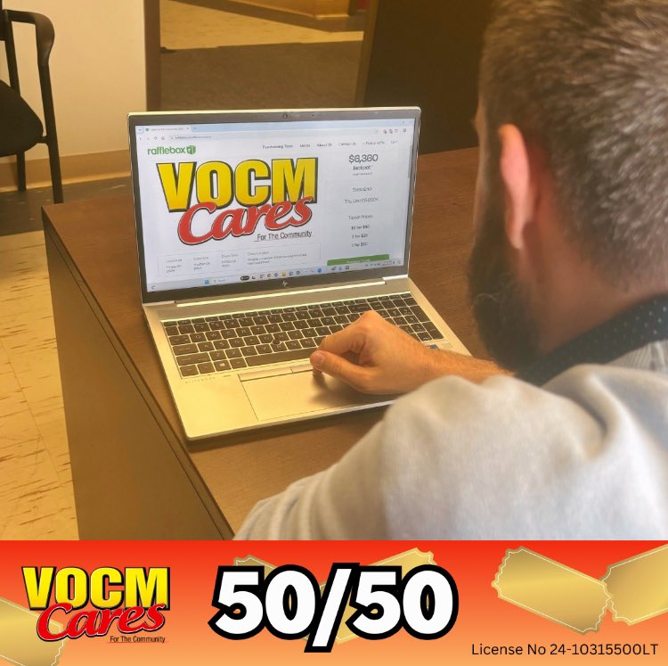 VOCMCares's tweet photo. ⭐🎟 Do you have your 50/50 tickets yet!? 🎟⭐
 
The Jackpot is already at $6,410 and grows everyday! Support local charities and have a chance to win BIG!
 
#fundraiserfun #VOCMCares #vocm #newfoundlandandlabrador #CommunitySupportingCommunity #newfoundlandlabrador https://t.co/lB4HXweAAK