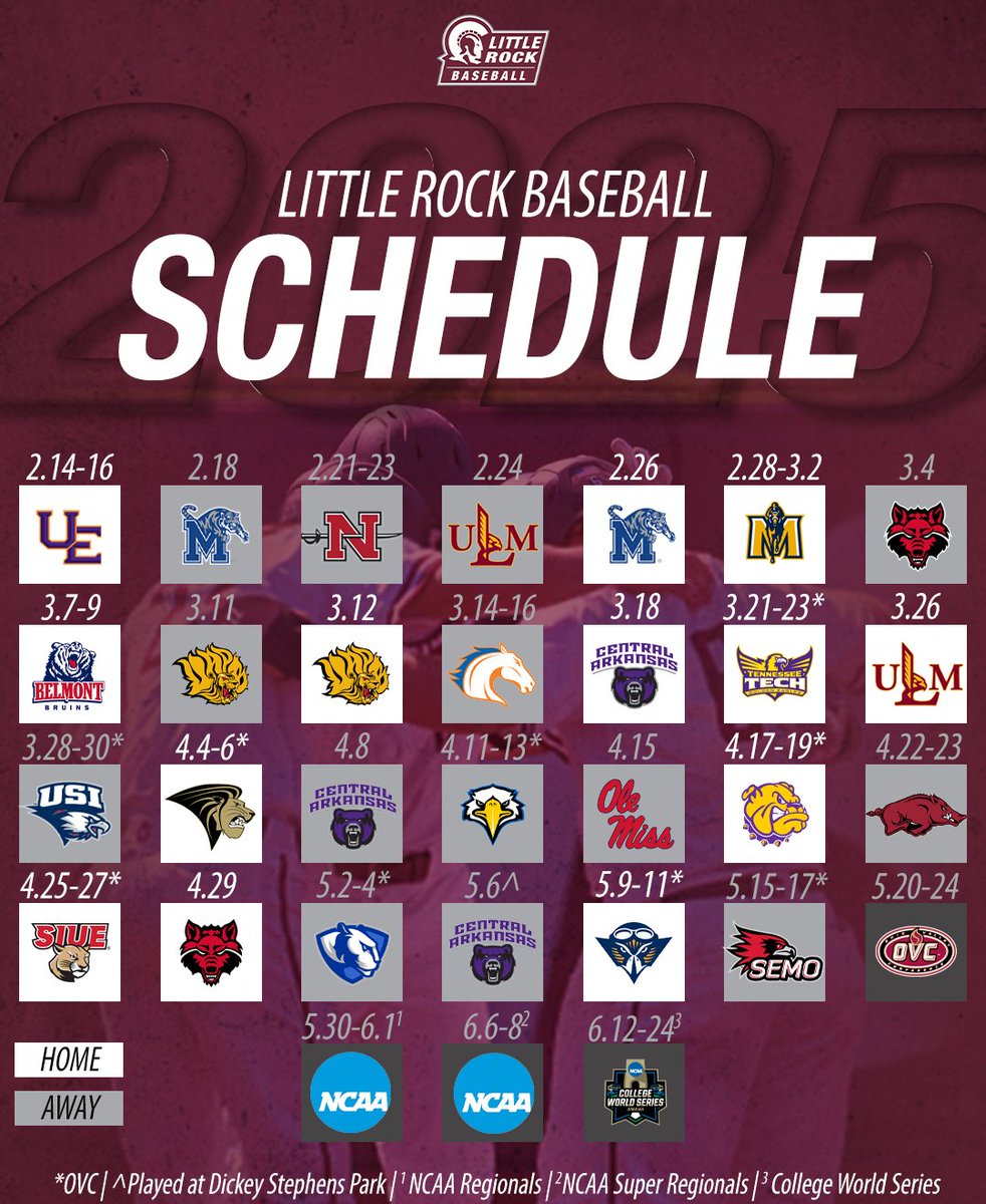 𝕄𝕒𝕣𝕜 𝕪𝕠𝕦𝕣 𝕔𝕒𝕝𝕖𝕟𝕕𝕒𝕣𝕤✍️  the 2025 schedule is out and we've got a stacked one for you⚔️ 

#LittleRocksTeam