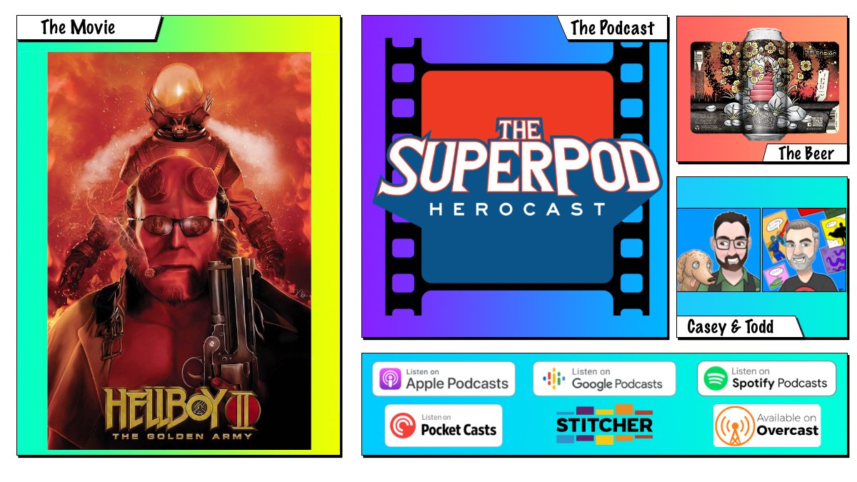 Here we are with our first "no more Thor's Helmet" season with <a href="/TMPinSYR/">Todd Panek</a> pick of #Hellboy II The Golden Army, ending our Ron Pearlman series! Is this the DelToro movie @notryancasey enjoyed??Well find out here:
player.captivate.fm/episode/cb5d41…

Or wherever you catch your pod!