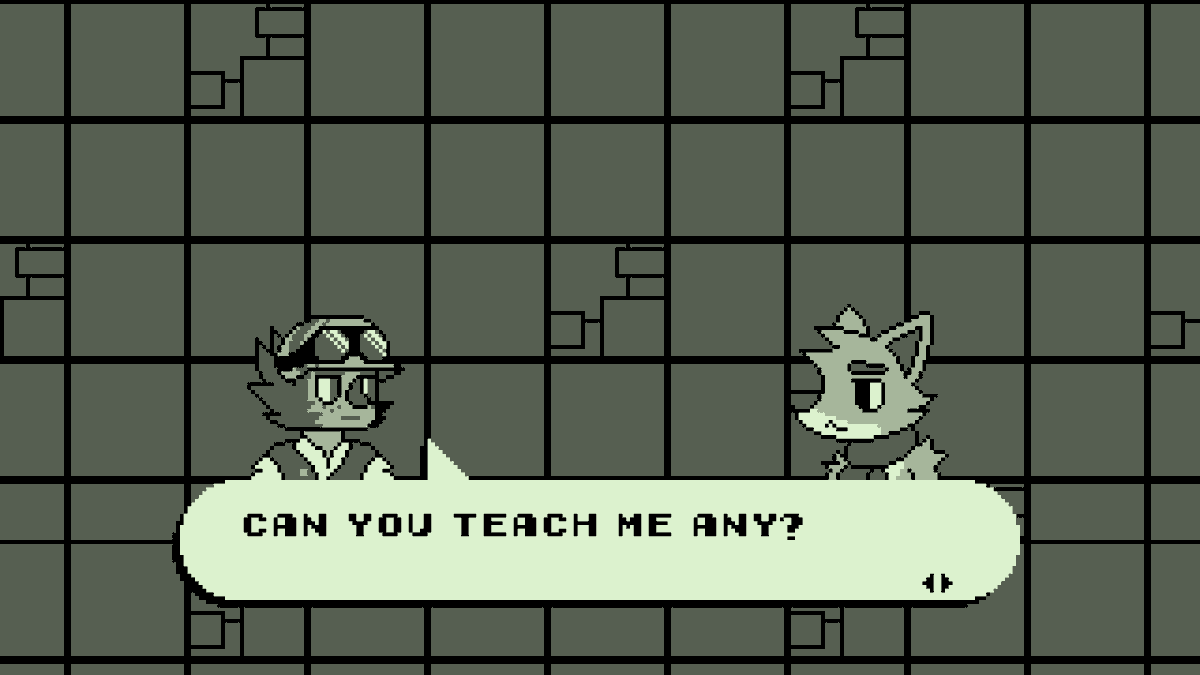 MeanderForth's tweet photo. It is often in your best interest to heed the wisdom of a coyote. 

game: https://t.co/xoZoAzSwXH

#meanderland #indiegame #tutorial #coyote #coyotetime #coyotejump #gameboy @wonderswan https://t.co/XVWG1oafgf