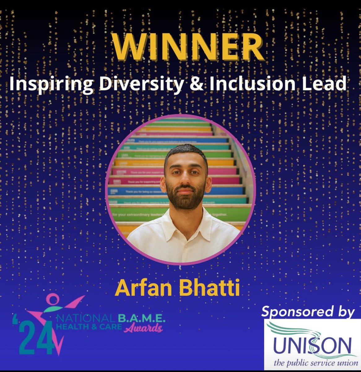 King's Equality, Diversity and Inclusion Team (@kch_edi) on Twitter photo We are extremely proud of our <a href="/KingsCollegeNHS/">King's College NHS</a> Head of Workforce Diversity <a href="/ArfanBhatti1/">Arfan Bhatti</a> for his win at the <a href="/BAME_HCA/">National Health and Care BAME Awards</a> - Congratulations We are extremely proud of our <a href="/KingsCollegeNHS/">King's College NHS</a> Head of Workforce Diversity <a href="/ArfanBhatti1/">Arfan Bhatti</a> for his win at the <a href="/BAME_HCA/">National Health and Care BAME Awards</a> - Congratulations