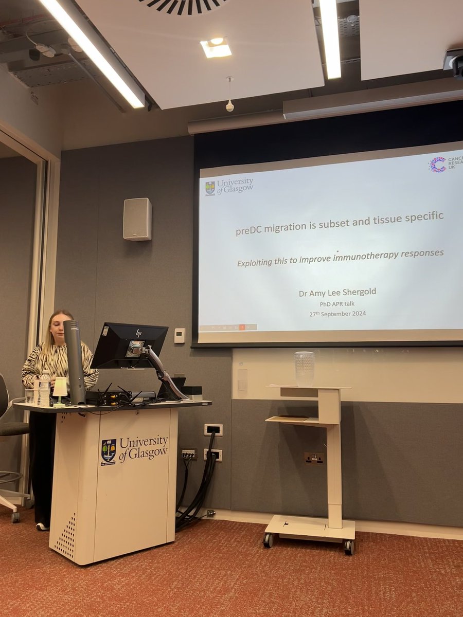 Dr Amy Shergold (she/her) (@amyshergold) on Twitter photo It was great to be back at <a href="/UofGlasgow/">University of Glasgow</a> to talk about my PhD research, experience and sci-comm career. I had really missed talking about dendritic cells!
Very privileged to accept the <a href="/UofGCancerSci/">UofG Cancer Sciences</a> PhD prize.
Especially loved catching up with <a href="/immuno_ed/">Ed Roberts</a> and <a href="/Robertslab1/">Robertslab</a> ✨ It was great to be back at <a href="/UofGlasgow/">University of Glasgow</a> to talk about my PhD research, experience and sci-comm career. I had really missed talking about dendritic cells!
Very privileged to accept the <a href="/UofGCancerSci/">UofG Cancer Sciences</a> PhD prize.
Especially loved catching up with <a href="/immuno_ed/">Ed Roberts</a> and <a href="/Robertslab1/">Robertslab</a> ✨