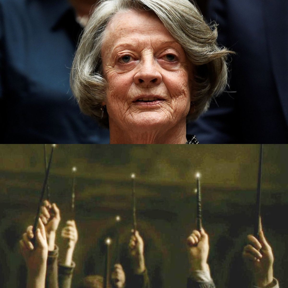 Varitas arriba por la mejor profesora de Hogwarts. 
Hasta siempre, Maggie Smith. 🖤