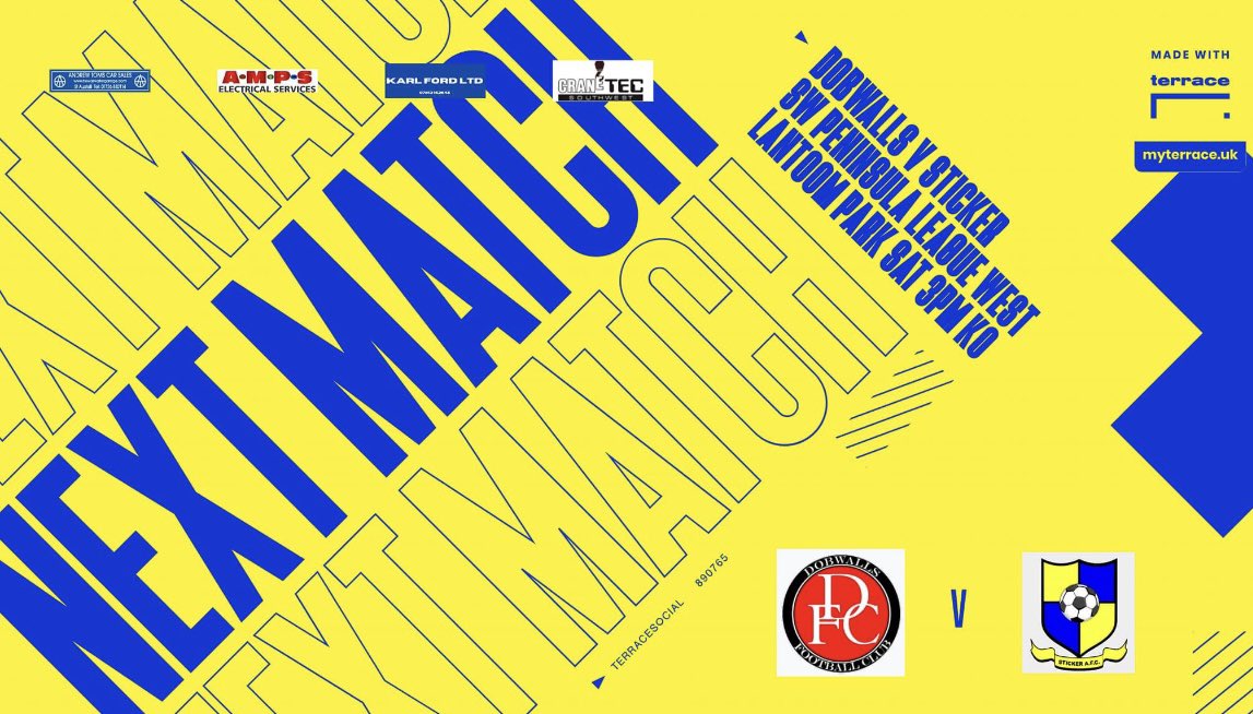 Sticker AFC (@stickerafc) on Twitter photo A tough away game tomorrow v <a href="/DobwallsFC/">Dobwalls FC</a>
Unfortunately no updates from us on here. Please follow our Facebook page for updates A tough away game tomorrow v <a href="/DobwallsFC/">Dobwalls FC</a>
Unfortunately no updates from us on here. Please follow our Facebook page for updates
