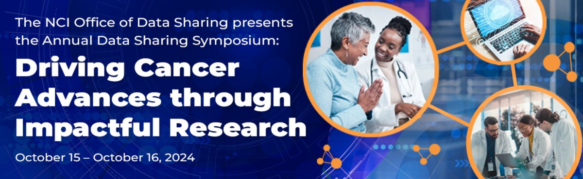 The NCI Office of Data Sharing (ODS) is hosting their 2nd Annual Data Sharing Symposium on Oct. 15-16 on NIH’s Bethesda campus or online! We'll be there providing in-person demos of TCIA on the 16th. Agenda and registration are at events.cancer.gov/ods/annualdata….  Hope to see you there!