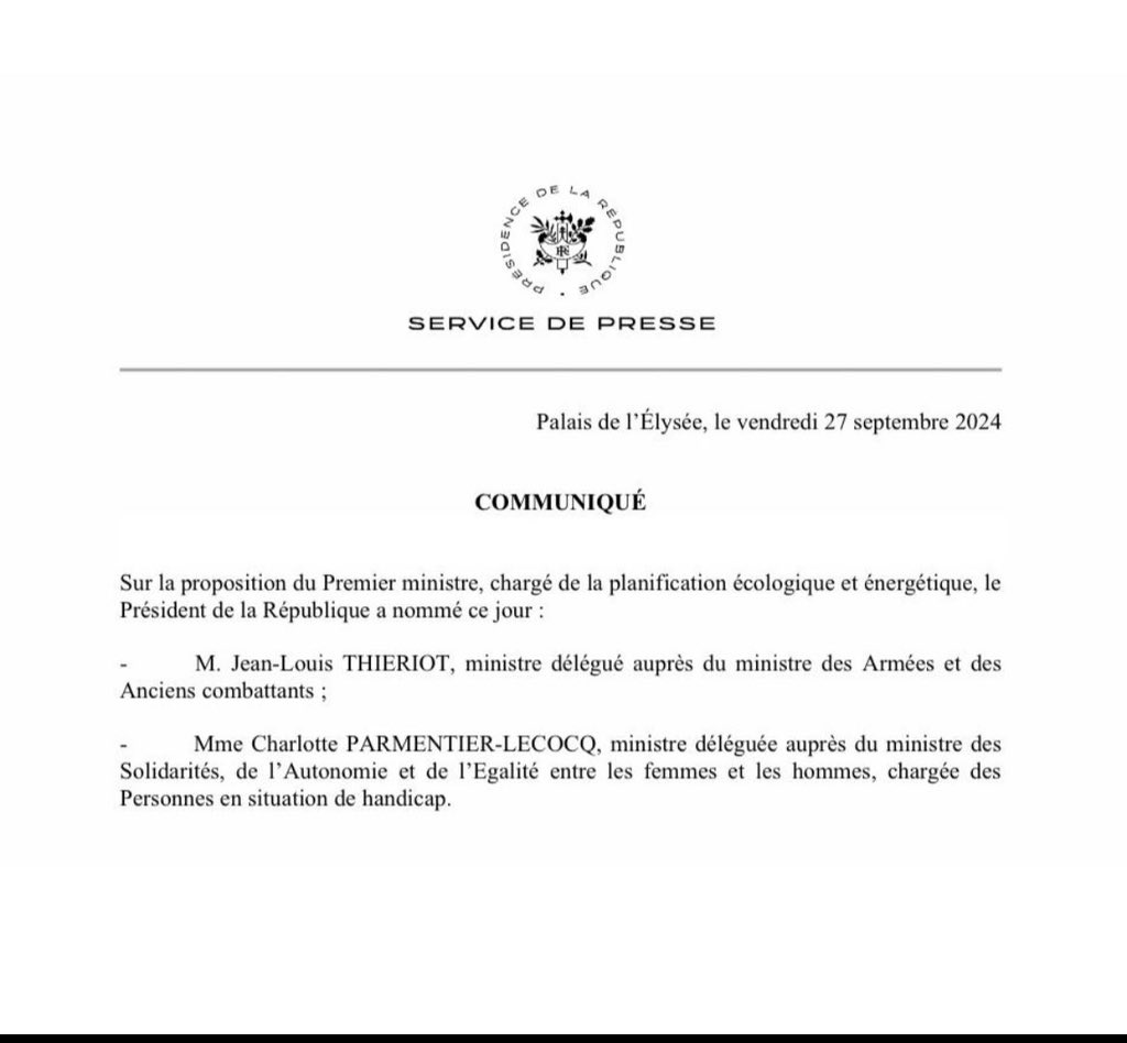 AssoAPHPP's tweet photo. Nos félicitations à madame @lecocqcharlotte pour sa nomination. Nous espérons que nous pourrons bientôt échanger avec elle sur les enjeux auxquels les personnes handicapées sont quotidiennement confrontées. #handicap #Gouvernement https://t.co/gAMeXdy54j