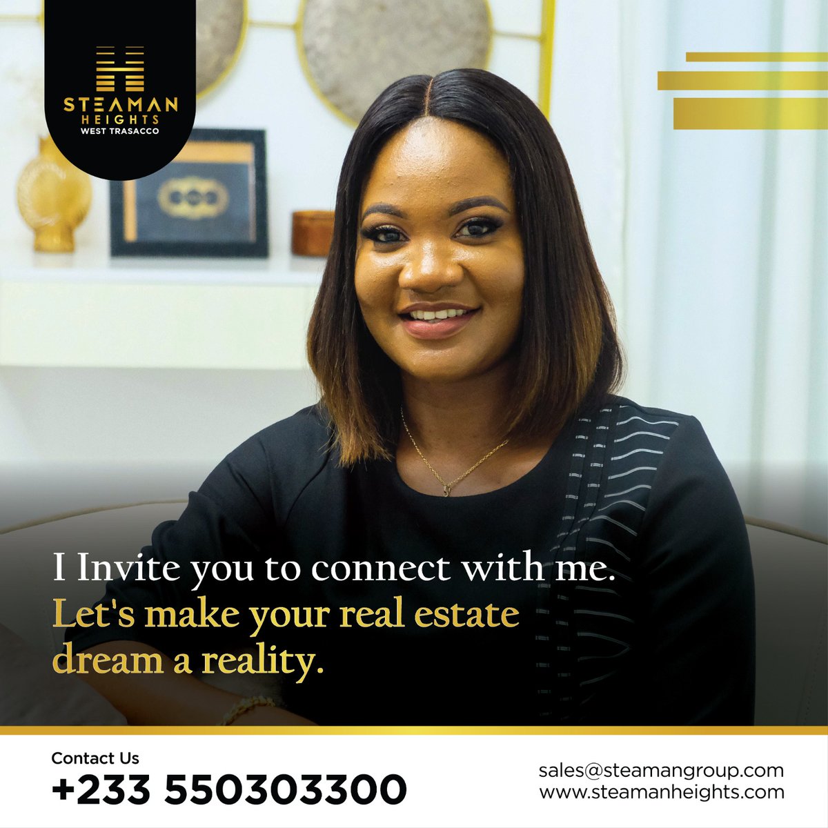 steamanheightgh's tweet photo. Explore the world of Steaman Realty with Samirah Saah Raji, our Head of Sales and Marketing, as your guide!

#steamanheights #steamanrealty #townhouses #eastlegon #LuxuryLiving #gatedcommunity https://t.co/BNvPwmS8Qj