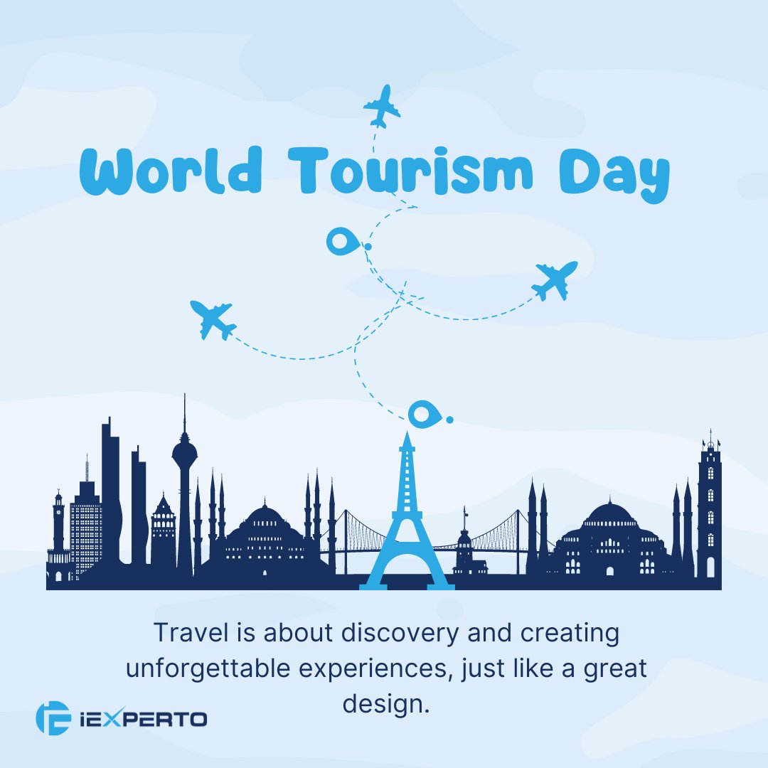 🌍 Happy World Tourism Day from all of us at iExperto! ✈️

Tourism connects us to the beauty of our world. Travel is about discovery and creating unforgettable experiences. Let’s keep the spirit of adventure alive! 🏞️

#WorldTourismDay #ExploreTheWorld #iExperto