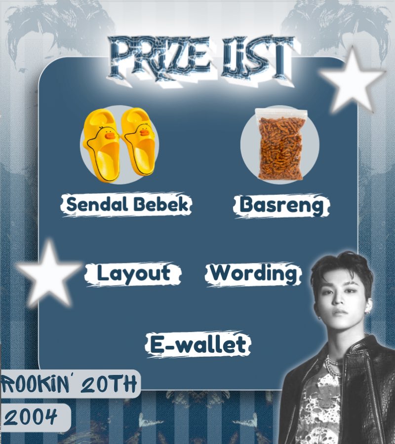 We will reveal the exciting prizes you can win, along with how to claim them, if you happily join us in celebrating 𝗝𝗲𝗼𝗻𝗴𝘄𝗼𝗼'𝘀 𝗥𝗼𝗰𝗸𝗶𝗻’ 𝟮𝟬𝘁𝗵. ´ཀ` Everything will be explained here, so you can join in with a great chance of winning! ★