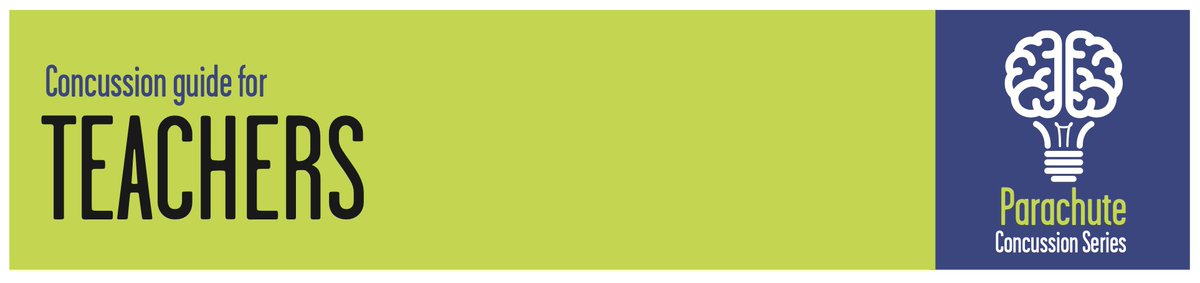 Concussions can happen at school during recess, Phys. Ed. class and school sports, as well as if a student experiences a fall. Our guide for teachers has updated info for recognizing a possible concussion and supporting return to school: parachute.ca/wp-content/upl…   #ConcussionEd