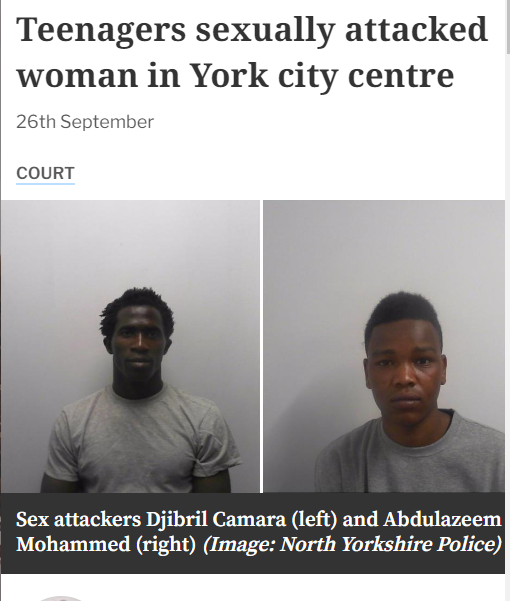 EndMassMigrate's tweet image. Djibril Camara, Abdulazeem Mohammed, Fahim Khan,  Zaid Zahir...

Our towns are no longer safe for women and girls because men like these have been allowed into our country.

DEPORT THEM NOW.

#Enough #EndMassMigration #Illegalimmigration