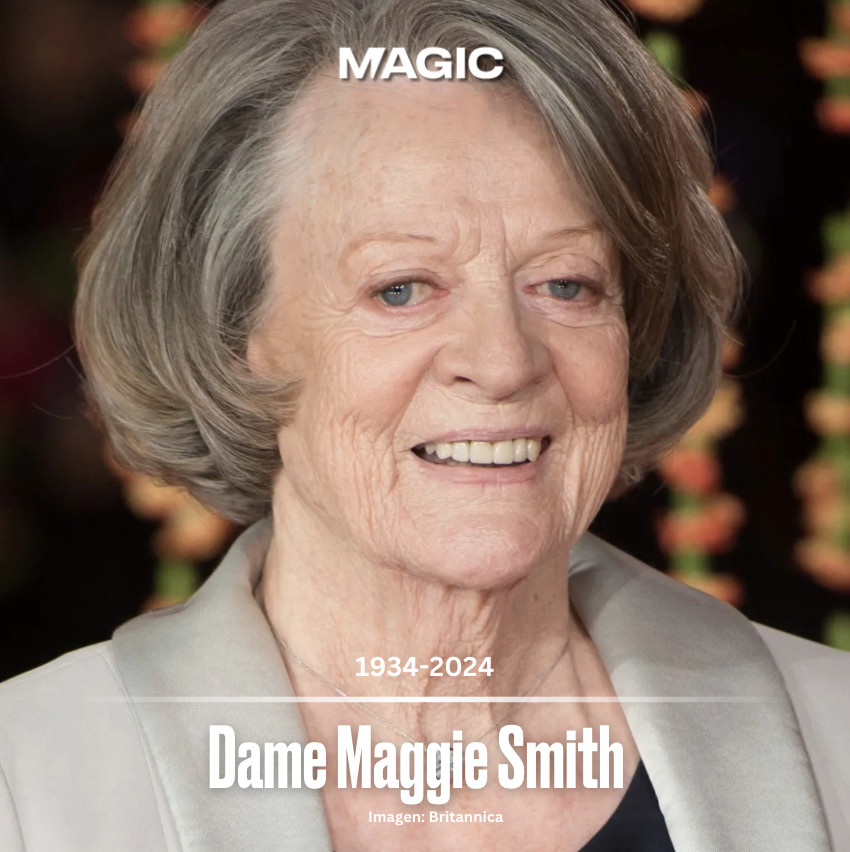 magic973fm's tweet photo. #MagicNews: Fallece a los 89 años la actriz británica Maggie Smith, protagonista de Harry Potter y Downton Abbey. #magic #tuvidaenmusica https://t.co/fgQmmdK3R8