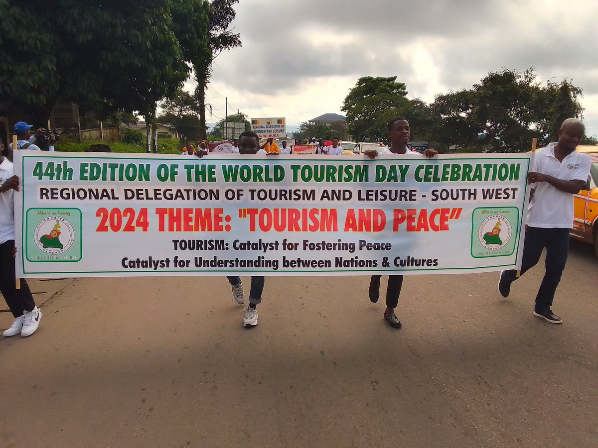 NealMbella's tweet photo. Today we celebrate the world tourism day under the theme "Tourism and Peace. NO PEACE NO TOURISM. Let's continue to cultivate a culture of peace.
@UNWTO 
@UNWTOAcademy 
@BTV_UNWTO 
@Mintoul_Camer https://t.co/0BDMXElHmC