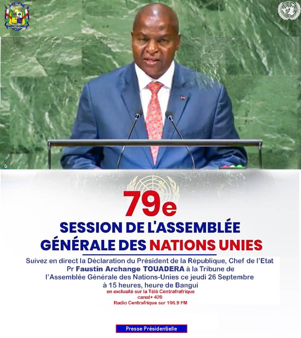 HippolyteMARBOU's tweet photo. A New-York, Faustin Archange Touadéra* lance un appel de fonds pour le PND-RCA : l’ambitieux Plan National de Développement 2024-2028, établit un meilleur équilibre entre besoins et intérêts des générations présentes et futures avec comme axe stratégique le capital humain. https://t.co/64Lz7XUyFL