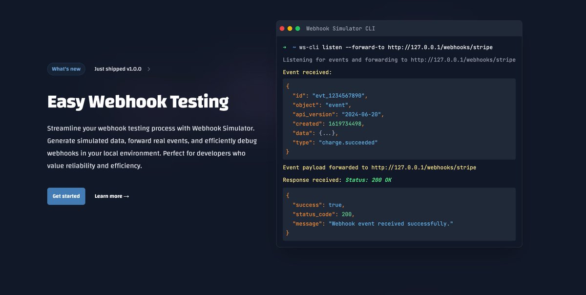 Webhook Simulator tweet media