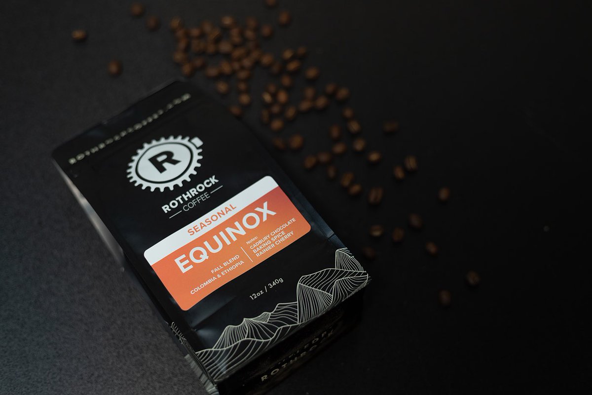 RothrockCoffee's tweet photo. Finally we can say “Welcome to Fall” with this new seasonal coffee release! 

EQUINOX, is a Colombian &amp; Ethiopian blend that creates a moderate levels of sweetness and acidity that leads to mildly fruity and rich tasting notes. https://t.co/EZBn2B5EW9