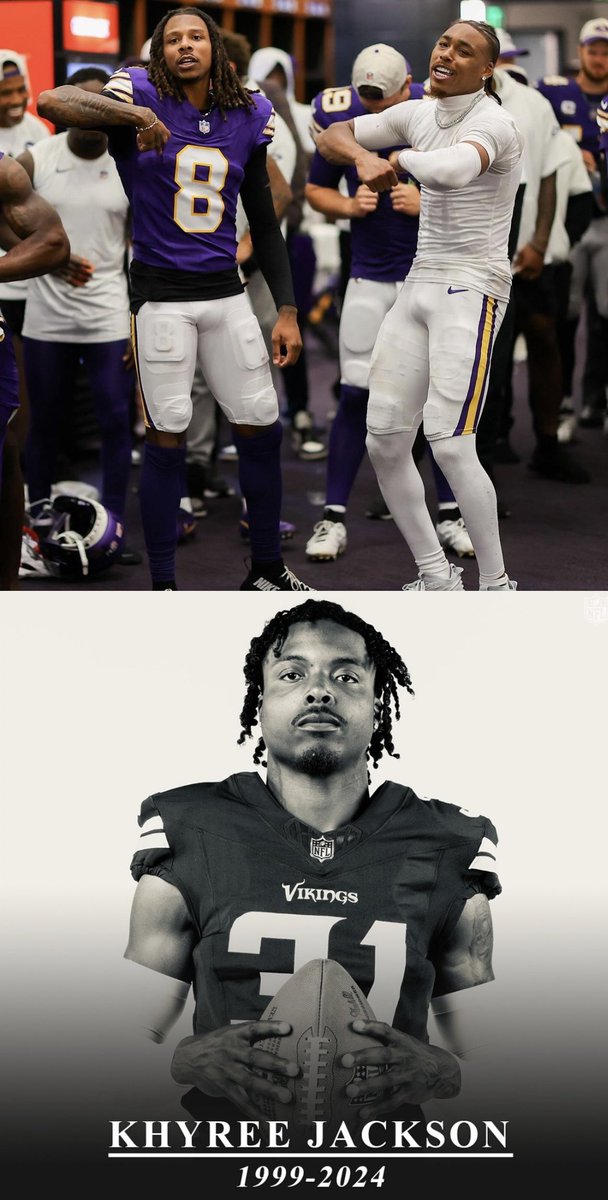 WHOLESOME: The Minnesota #Vikings are undefeated this season, and their season is dedicated towards their teammate Khyree Jackson, who tragically got killed this off-season. 

🕊️🕊️🕊️

Special…

#ForKhyree 💜🤍