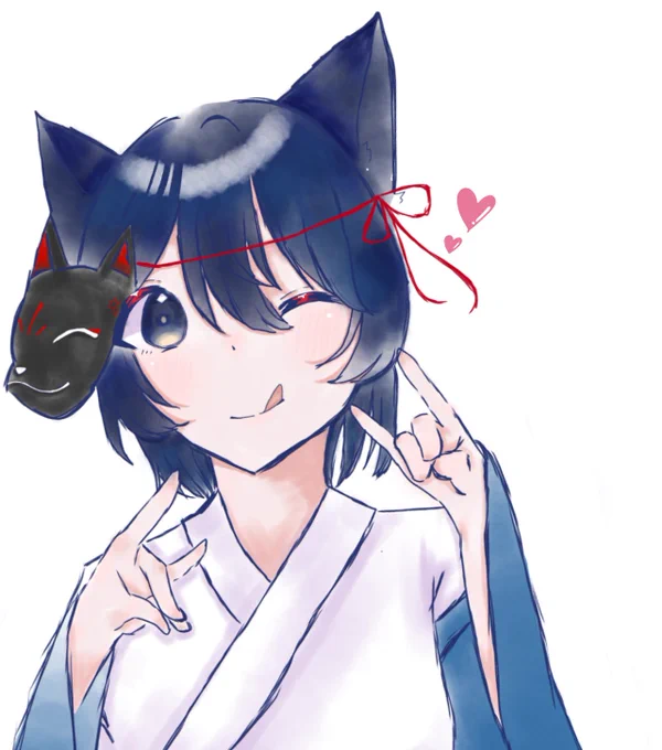 ふうさん( )から誕生日お祝いイラストをもらったので自慢させてください!!!最高に可愛い!!!!本当にアイコンの子か!?!?掲載許可済 