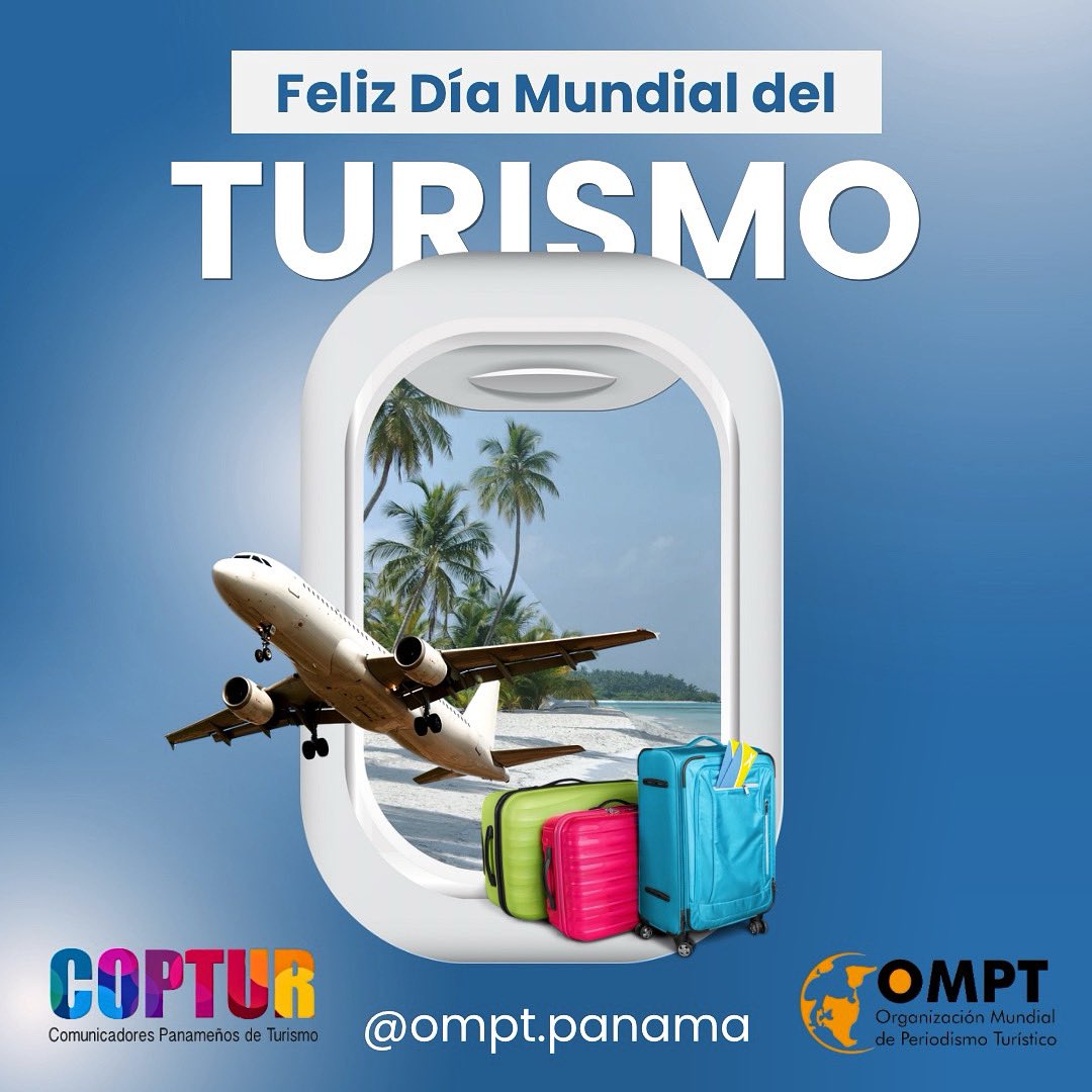 Turismo para la Paz.!!
Un día para disfrutar del mundo.!
Toda la vida para disfrutar de Panamá.!!
@<a href="/ATP_panama/">Autoridad de Turismo de Panamá</a> <a href="/promtur_panama/">PROMTUR PANAMA</a> <a href="/PanamaCamtur/">Camtur Camara Nacional de Turismo.</a> <a href="/omptoficial/">ORGANIZACIÓN MUNDIAL DE PERIODISMO TURÍSTICO</a> 
#Turismo #Panamá