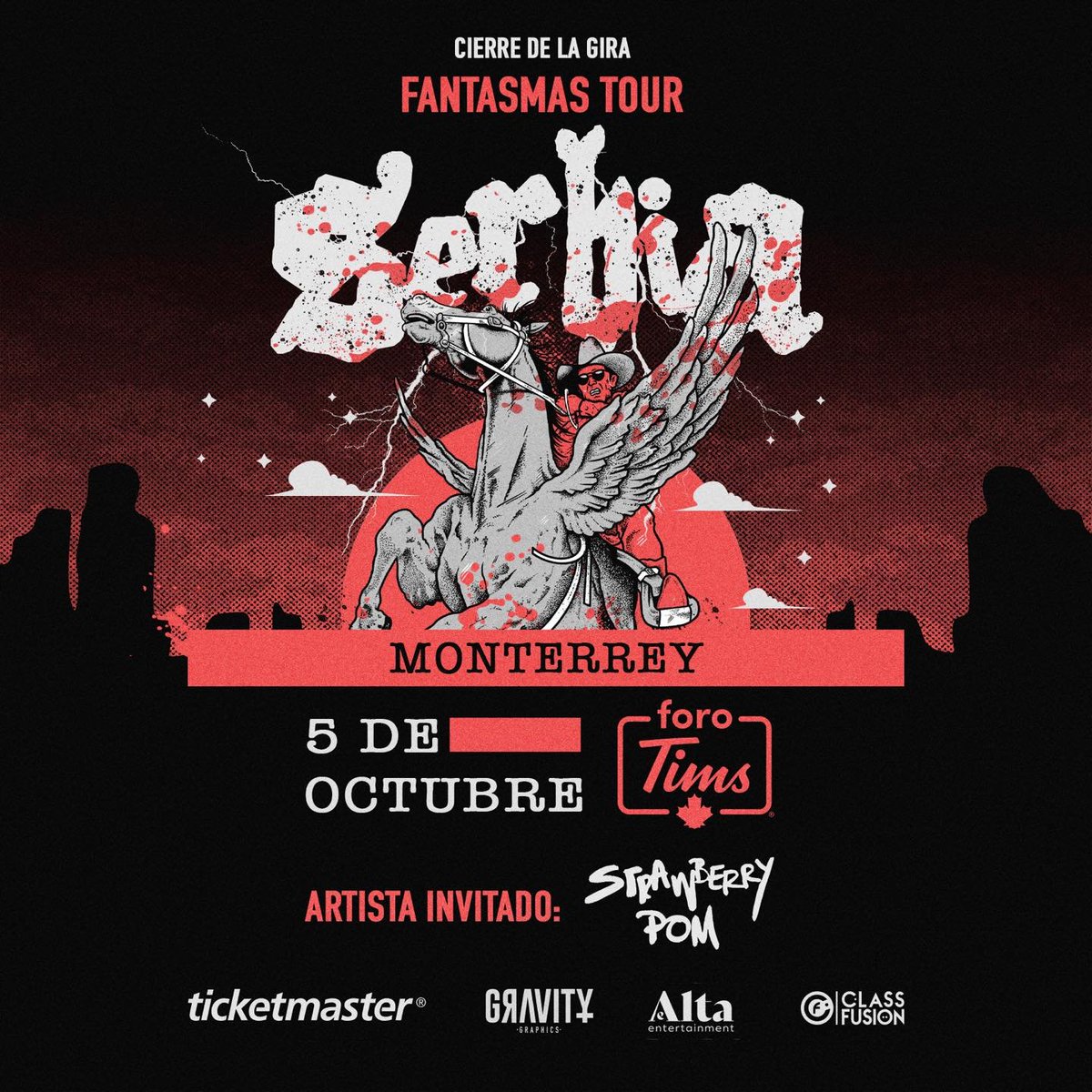 ¡Estamos a pocos días de ver a <a href="/Serbia_Mx/">Serbia</a> en el <a href="/ForoTims/">Foro Tims</a>! 👻

La banda regiomontana se presentará en casa este próximo sábado 5 de Octubre como parte del cierre de su gira "Fantasmas Tour". 🔥

Banda invitada: @StrawberryPomMx 🍓

Boletos 🎫 disponibles: bit.ly/FantasmasTourM…