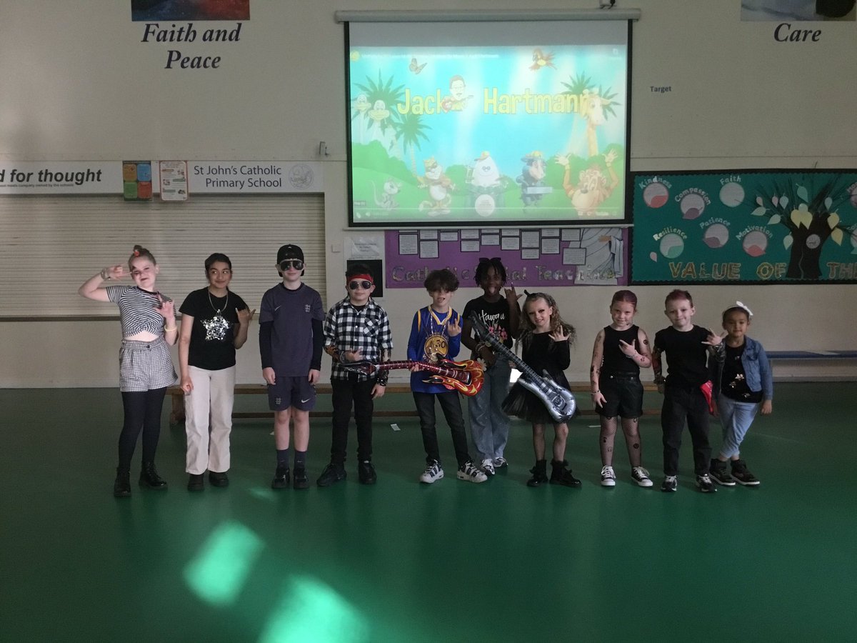 6B_stjohns's tweet photo. For Liverpool Maths Party Day we all dressed as Timestable Rockstars and our Maths Ambassadors led an assembly to introduce the day! Don’t we all look amazing? @SILPrimary #LiverpoolMathsParty https://t.co/HDsYRvWx5m