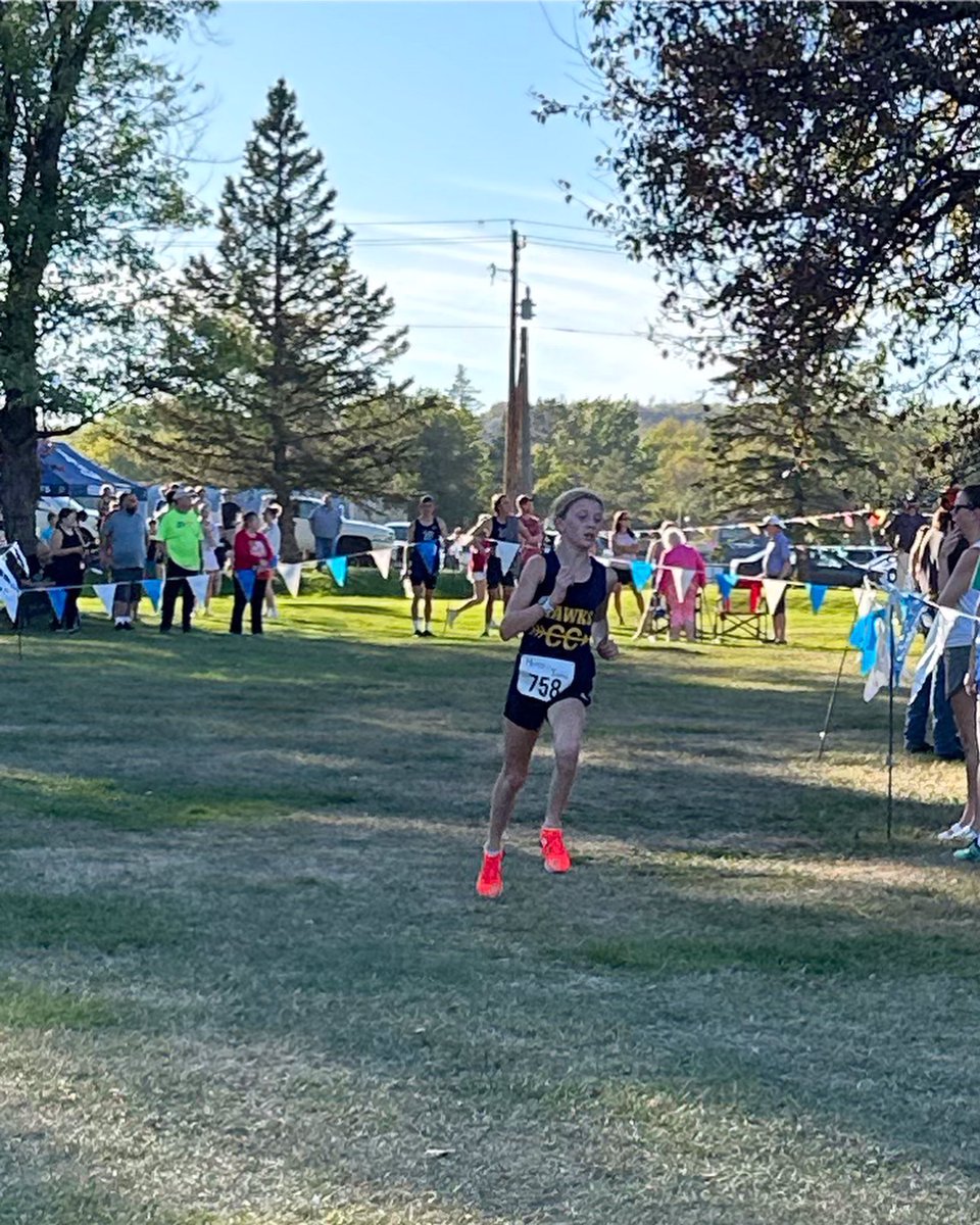 Ferrah LaLone 6th place Zoey Lucarelli 17th place in girls 5K race. Cooper Lucarelli 6th place in boys 5K race. Nora Lucarelli took 1st place in her 7th straight Middle School race. 

Nora in action as she leads on the first loop of the race in Hibbing yesterday!