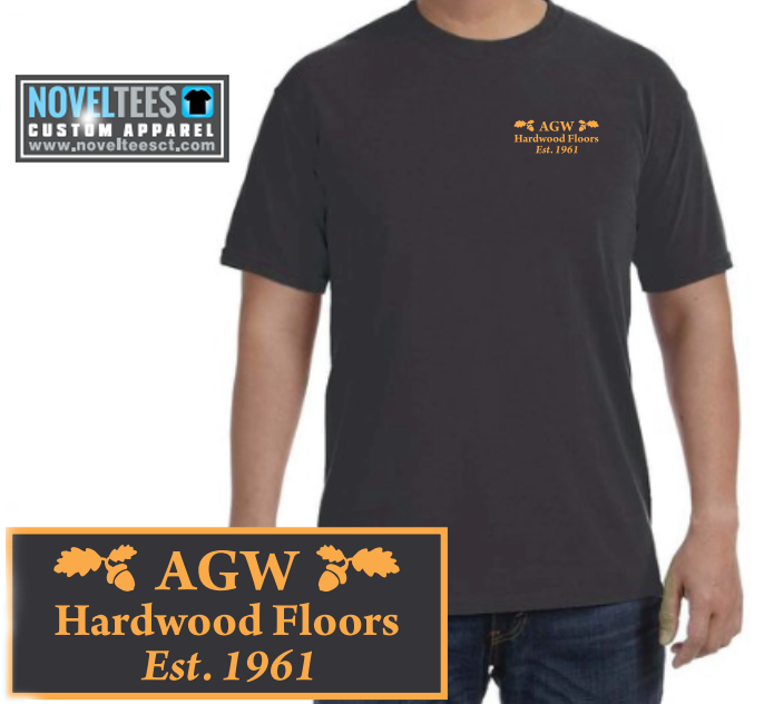 NovelTeesCT's tweet photo. Our Friday post is about this wonderful customer and the apparel we did for them. @AGWHardwoodLLC https://t.co/DIfjN6rmgr
