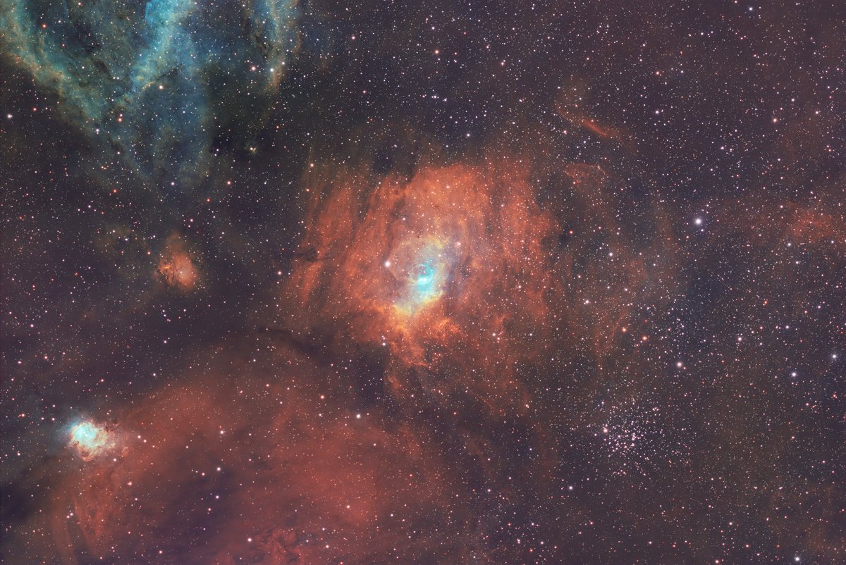 bcjordo's tweet photo. A couple more astronomy photos I’ve been able to take over the past couple week. First is our galactic neighbor, Andromeda. Second is a nebula appropriately named the Bubble Nebula. https://t.co/p56BX0WEIt