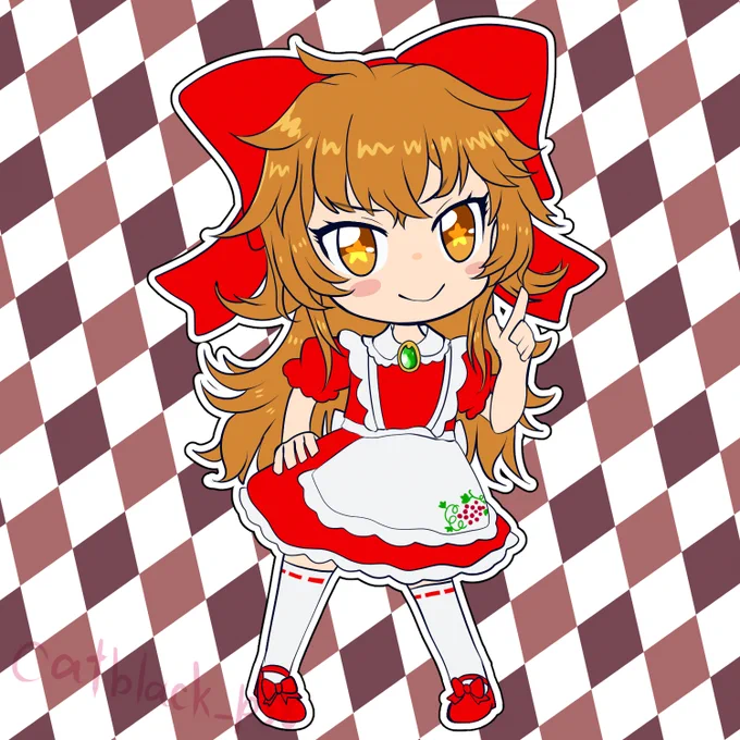 ガイドのサムネイル用にサッと描いたデフォルメのエリーゼ例の姿も差分で描こうかと思ったけど、流石に良心に止められた#LittleGoodyTwoShoes #LGTS 