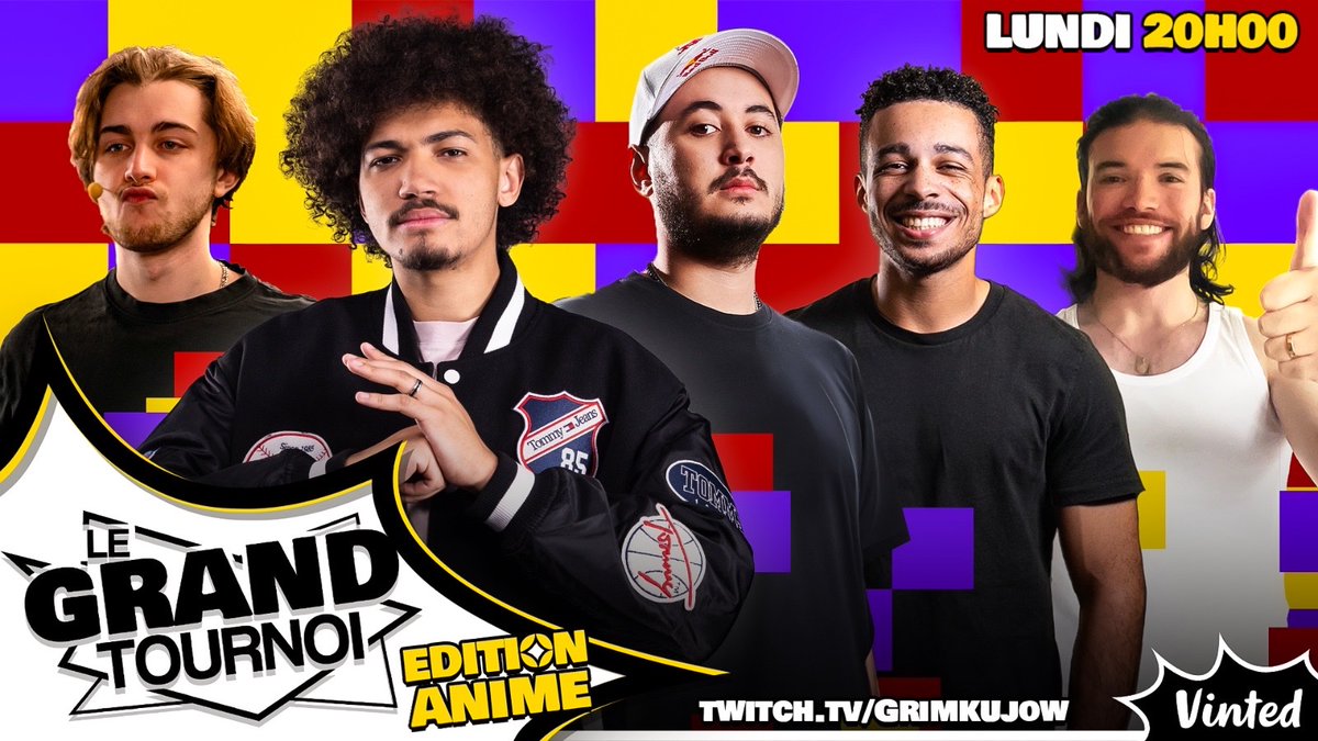 AHAH rdv LUNDI 20H live irl 

Le grand tournoi : animé/manga 

Ça va discuter ça va rigoler il y aura des mini jeux et super lineup 🤠🤠