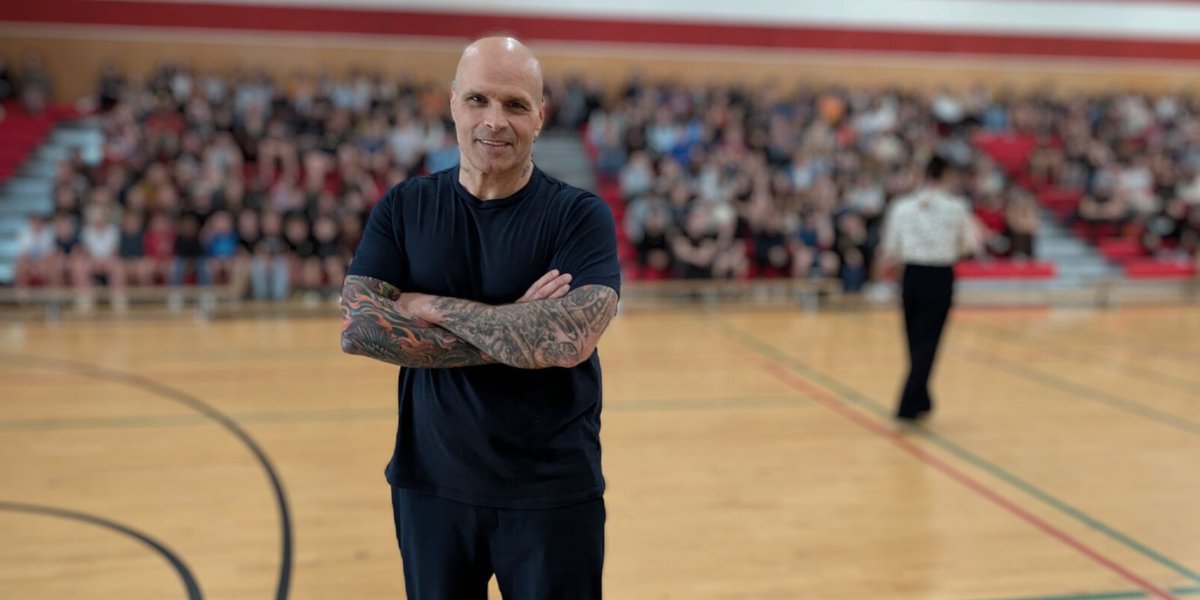 I’m back from my trip to the Kootenays, where I spoke in a few high schools, telling my story about how I overcame my own addictions in order to live the life I’m so grateful for today.

This visit was special — I found out it was grade 11s who heard me speak last year that