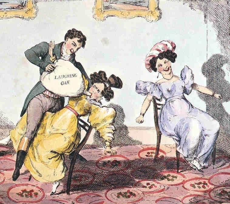 PublicDomainRev's tweet image. In the summer of 1799 — more than 200 yrs before #galaxygas went viral and sent the US into a moral panic — a new fad took hold in one remarkable circle of British society: the inhalation of “Laughing Gas”... publicdomainreview.org/essay/o-excell… #nitrousoxide