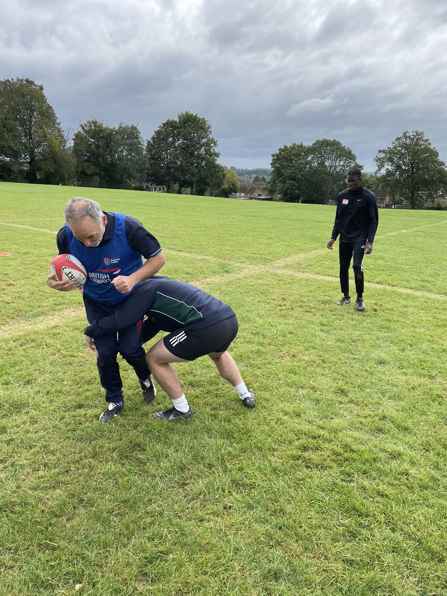 rfuswestgamedev's tweet photo. Great day of learning and some serious skills on display for 16 Teachers completing the @EnglandRugby Secondary Schools Course @BucklersMead Academy #RugbySafe #Activate #GameZone #SkillZone #CrouchBindGrow https://t.co/o7BMrGaURh