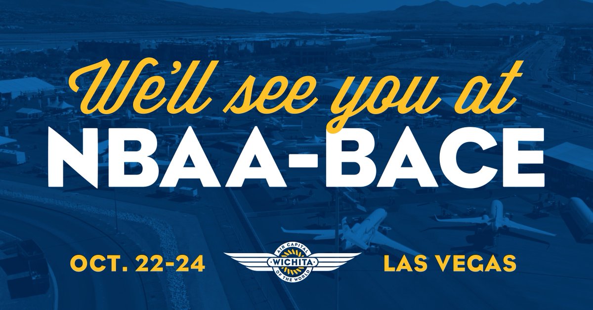 With less than a month to go until the 2024 NBAA-BACE, we're thrilled to highlight the #AirCapitaloftheWorld's cutting-edge advancements and top-tier talent at this event!

#NBAA2024 #AviationIndustry #WichitaKS #AirCapital