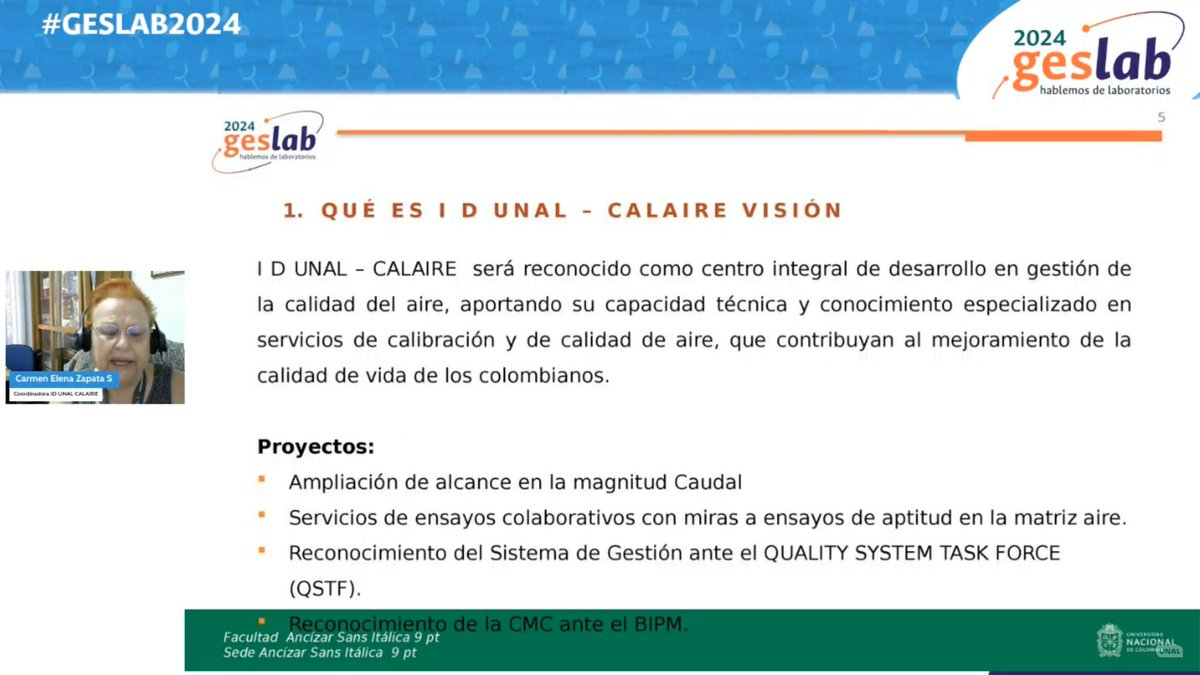 VRIUNAL's tweet photo. @UNALOficial Comenzamos la última jornada de nuestro evento con la prof. Carmen Elena Zapata @fminas @MedellinUNAL y #LaboratoriosUNAL #CALAIRE, instituto designado @INMColombia.
🔴📡 #GESLAB2024, día 3: https://t.co/buyDCfyMRy | @MuneraLeopoldo @UNALoficial @DIEB_UNAL @DIEUNMED #UNAL https://t.co/nn9TNpflkM