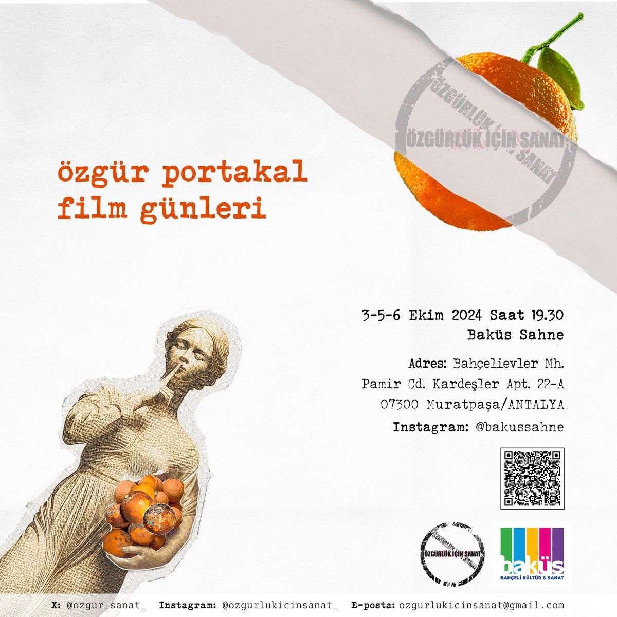 Kaldırım taşlarının altında kumsal, bu yıl Antalya'da özgür sinemanın direnişi var! 🎥 #ÖzgürPortakal