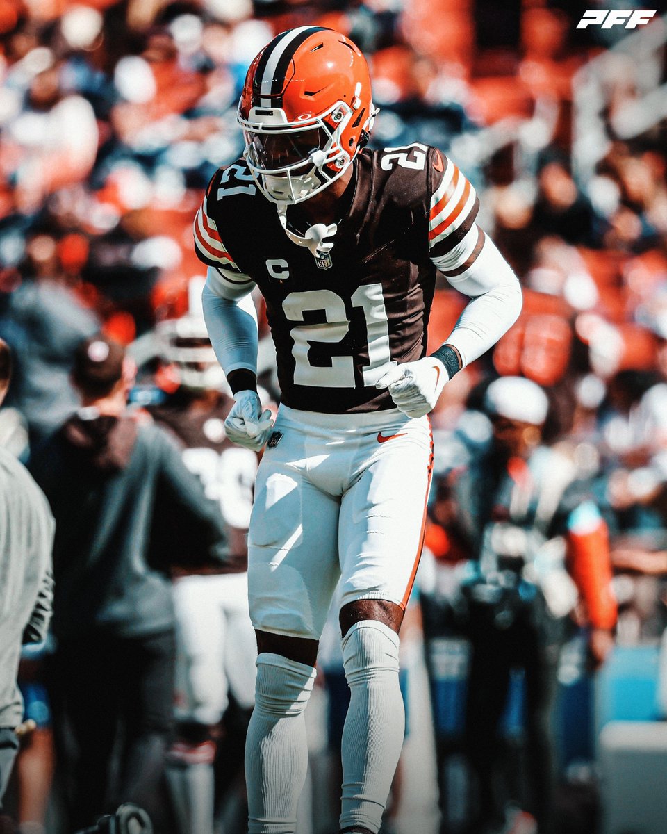 PFF's tweet photo. Denzel Ward in single coverage this season:

🏝️ 90.1 coverage grade (1st)
🏝️ 11 targets
🏝️ 4 catches allowed
🏝️ 5 forced incompletions (T-1st) https://t.co/aVRfodaafF