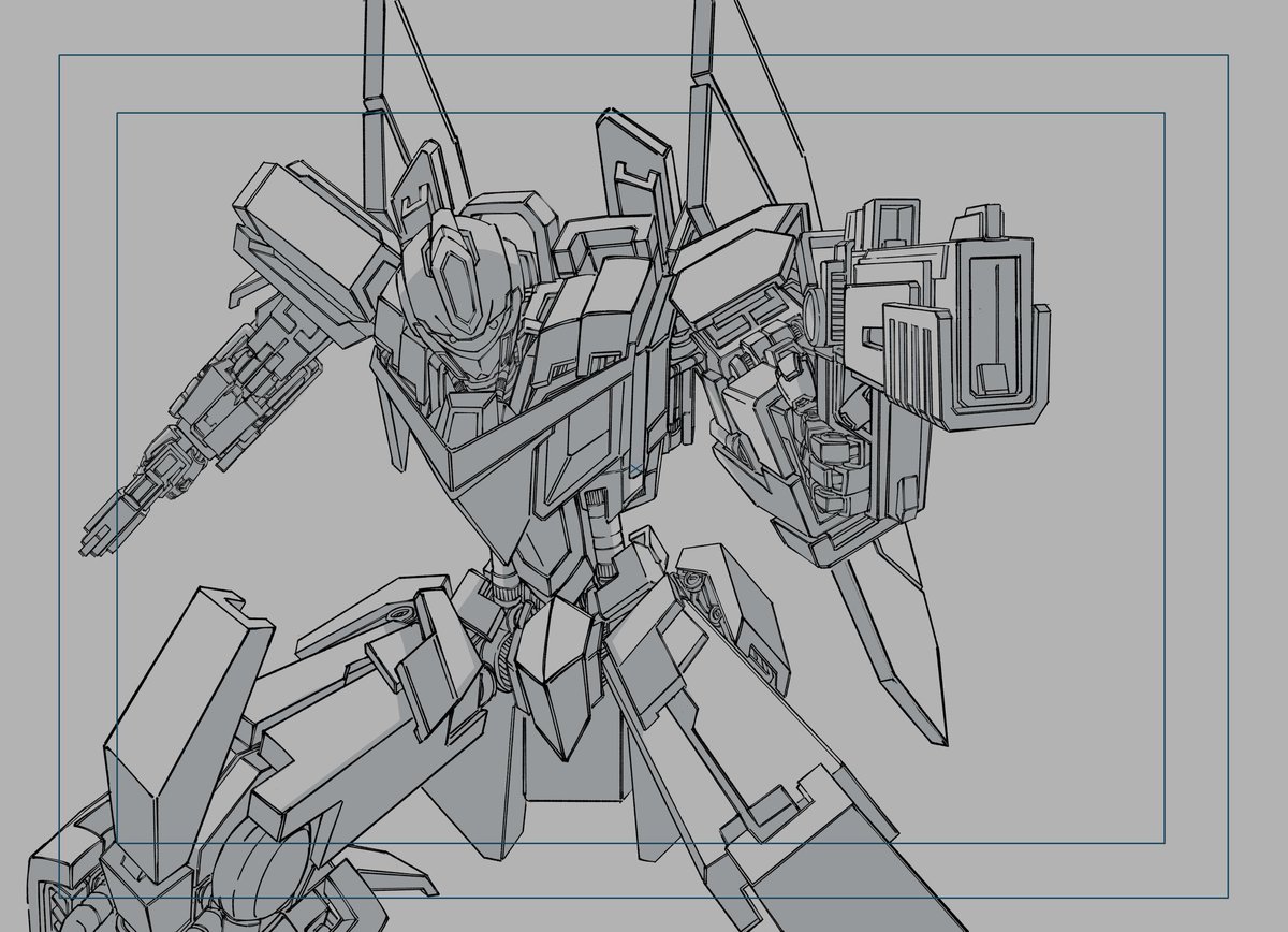 2k19Art's tweet photo. I didn't understand how much of a time savior shadow laying was until I did it.... 

#2danimation #90s_retro_anime #GUNDAM https://t.co/UceU5cvluW