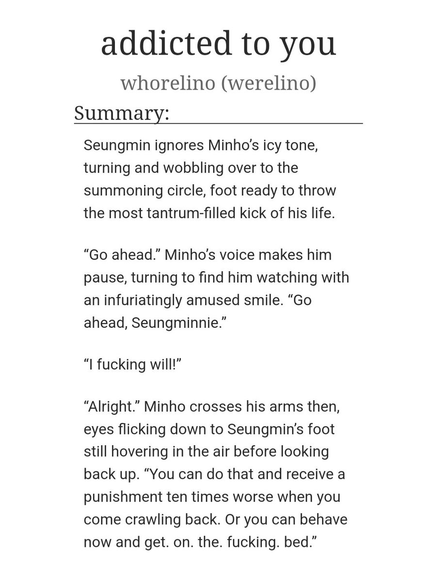 werelino's tweet photo. "addicted to you" 
• 🐰/🐶
• rated e
• 6.1k words

》🔗 in reply《 https://t.co/fAcBUhCzGY