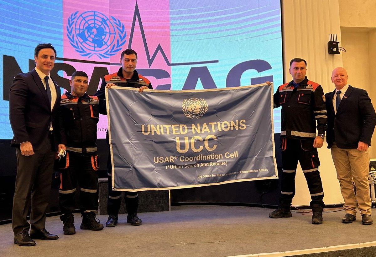 Huge congratulations to the International Search and Rescue Team of the Republic of #Azerbaijan 🇦🇿 with successfully completing #INSARAG External Classification at the medium level with support of mentors from #AFAD! 👏👏👏